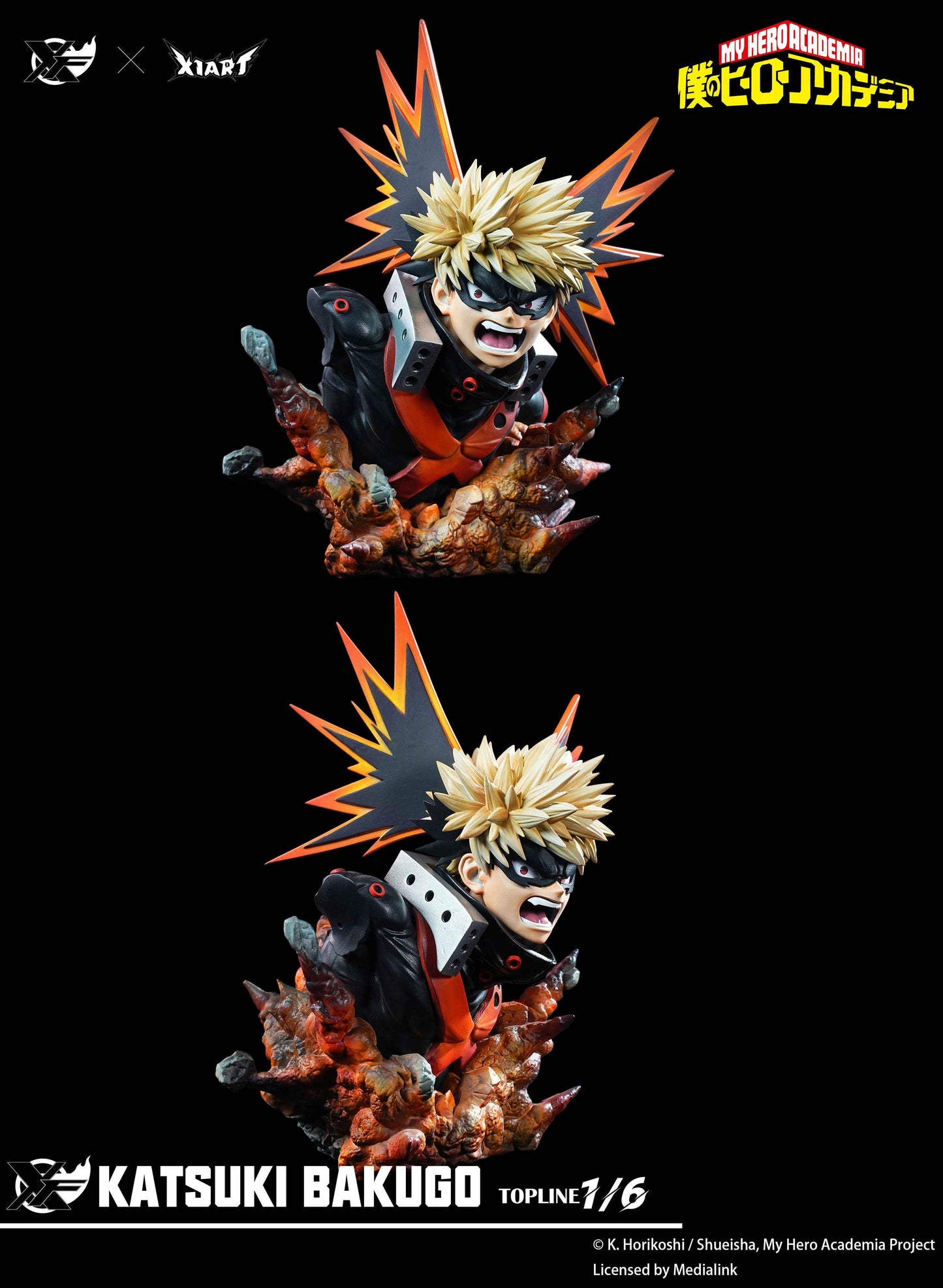 My Hero Academia XFire & X1ART Studio Izuku Midoriya  & Katsuki Bakugo Licensed Resin Statue