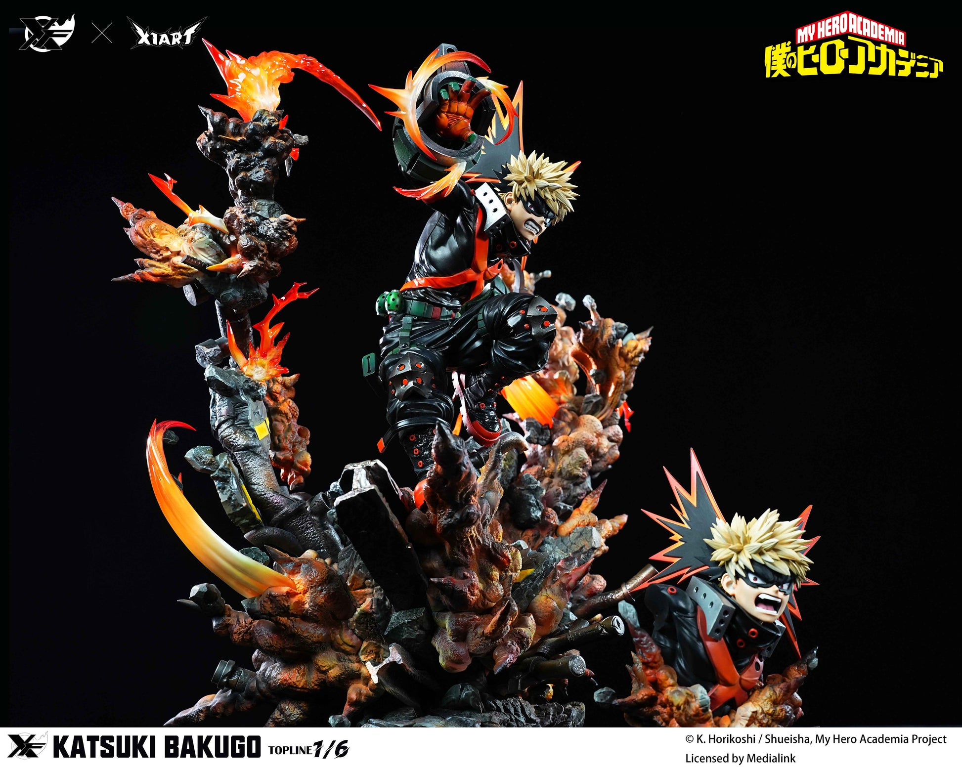 My Hero Academia XFire & X1ART Studio Izuku Midoriya  & Katsuki Bakugo Licensed Resin Statue