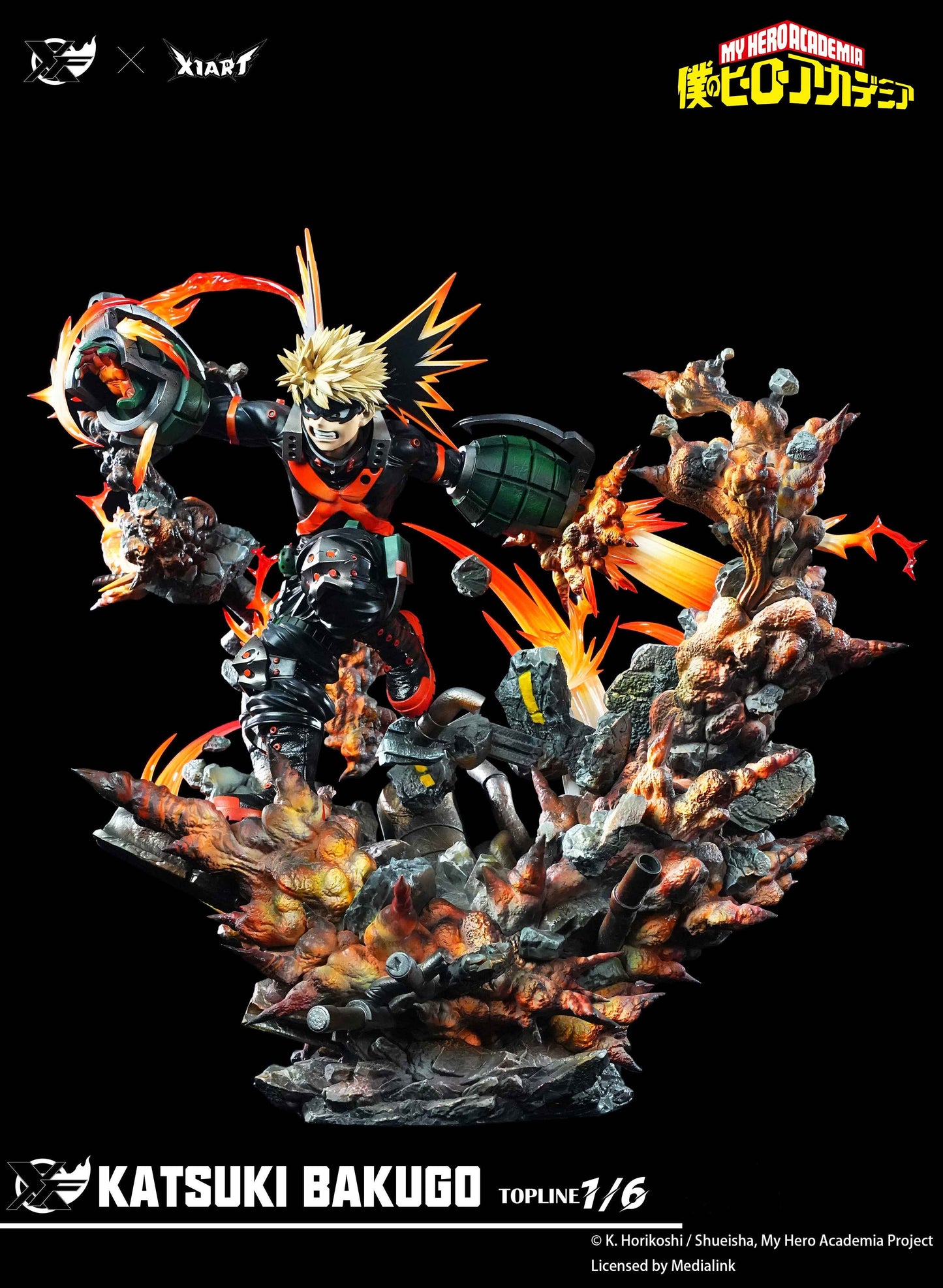 My Hero Academia XFire & X1ART Studio Izuku Midoriya  & Katsuki Bakugo Licensed Resin Statue