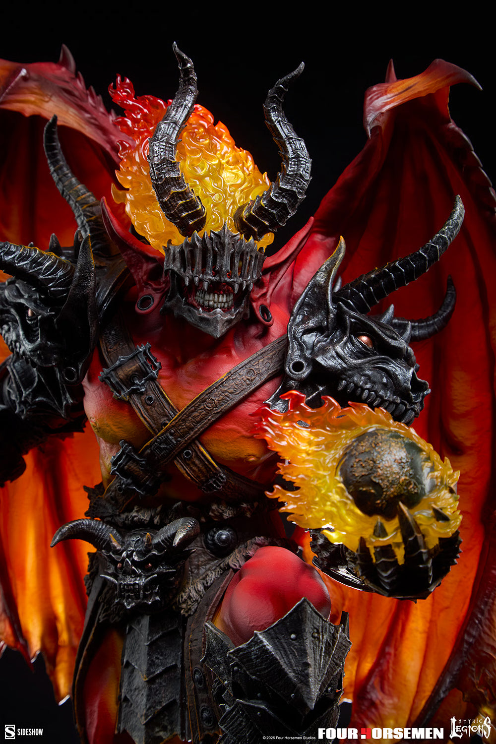 Mythic Legions Sideshow Collectibles Arethyr War Flame Demon No. 300966 Licensed Resin Statue