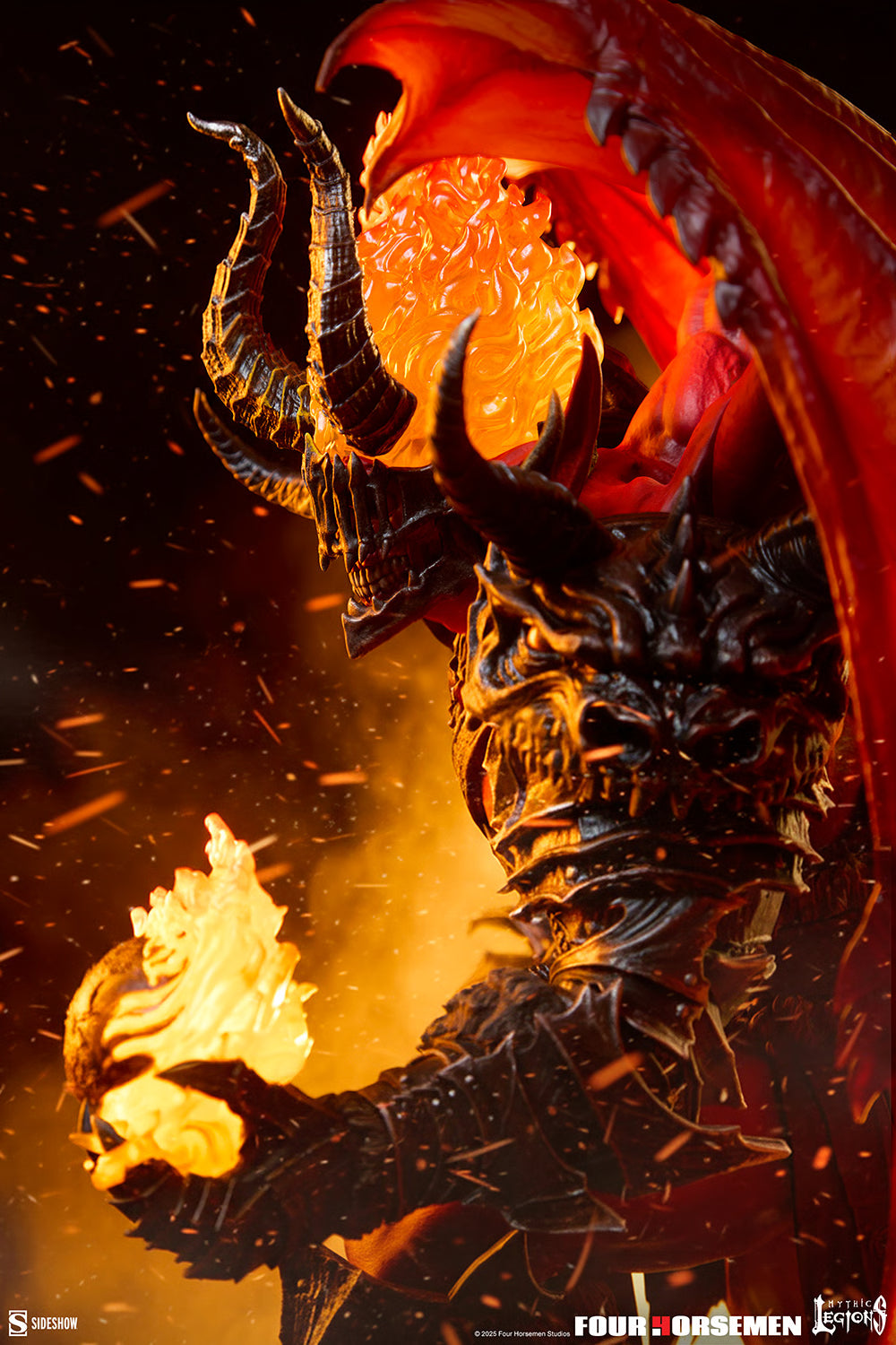 Mythic Legions Sideshow Collectibles Arethyr War Flame Demon No. 300966 Licensed Resin Statue