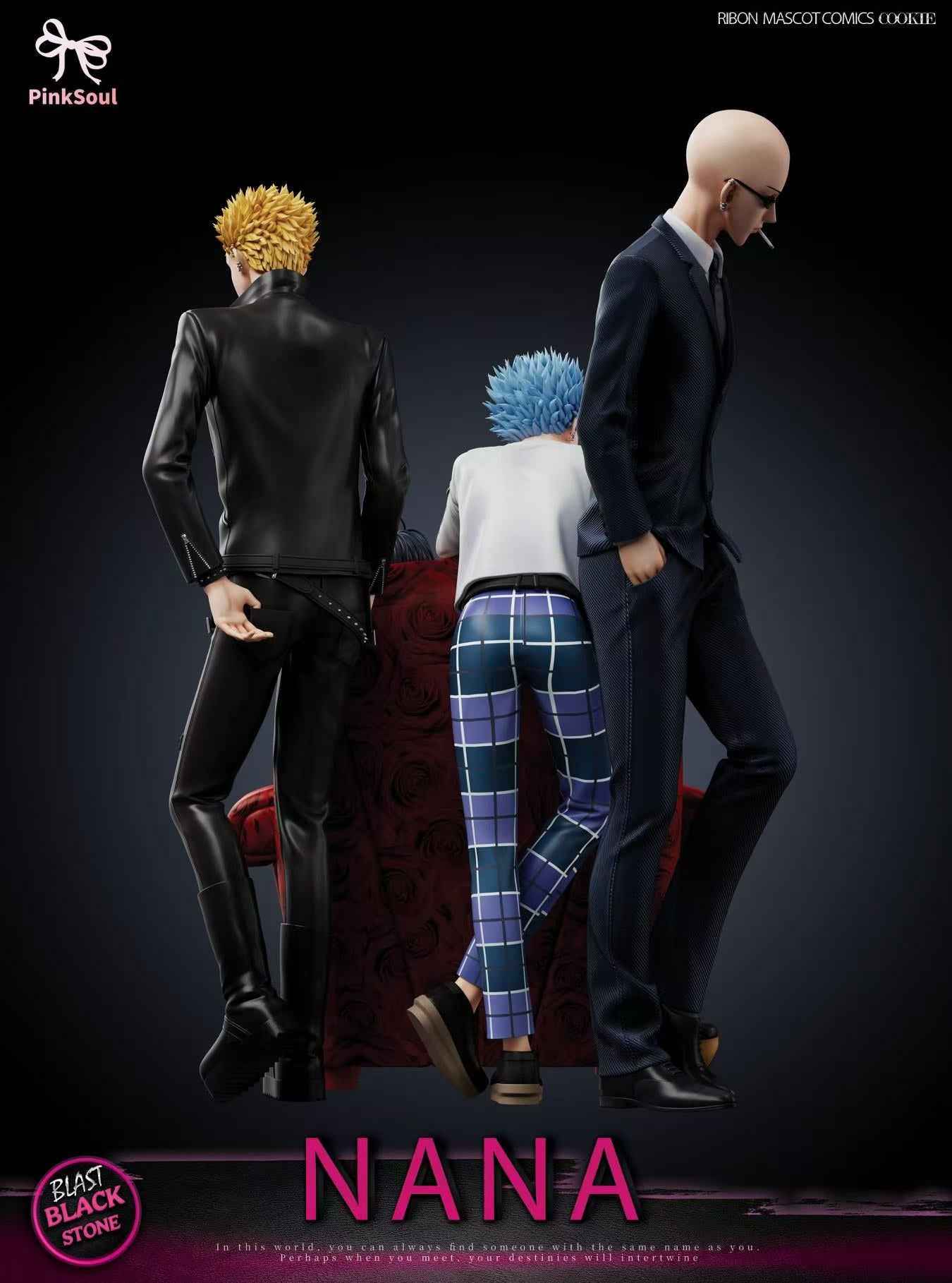 NANA Pinksoul Studio Nana Osaki X Yasushi Takagi X Nobuo Terashima X Shinichi Okazaki Resin Statue