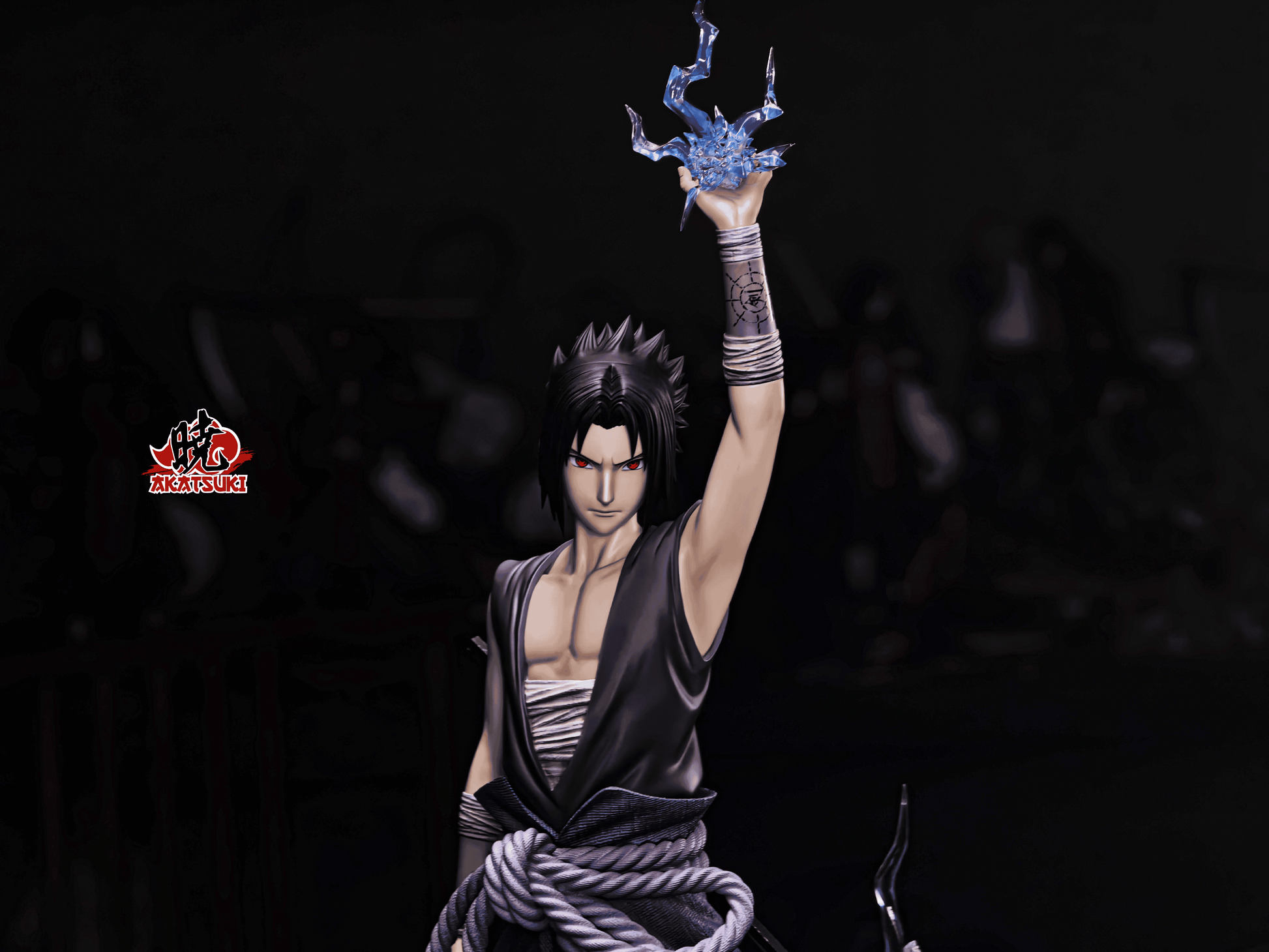 Naruto Akatsuki Studio Uchiha Sasuke Resin Statue