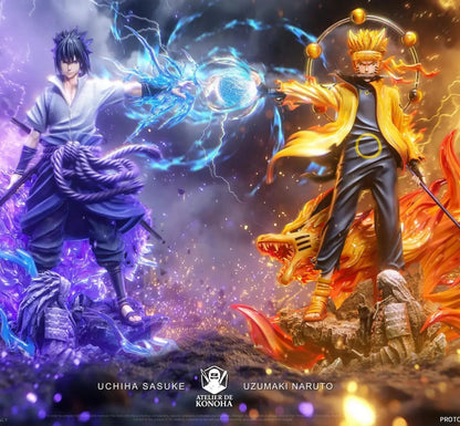 Naruto Atelier de Konoha Studio Uzumaki Naruto & Uchiha Sasuke Resin Statue