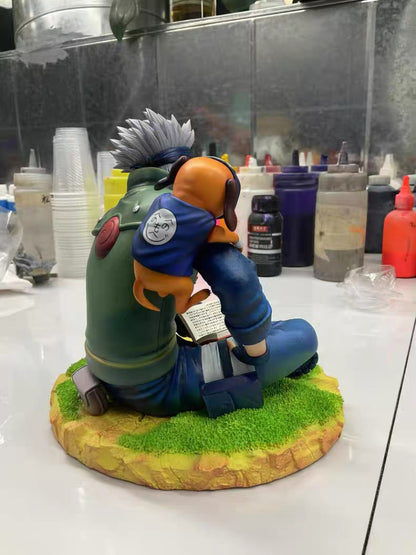 Naruto Idealism Studio Hatake Kakashi & Eight Ren Dog Resin Statue