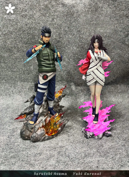 Naruto Sakura Studio Asuma Sarutobi & Kurenai Yuhi Resin Statue