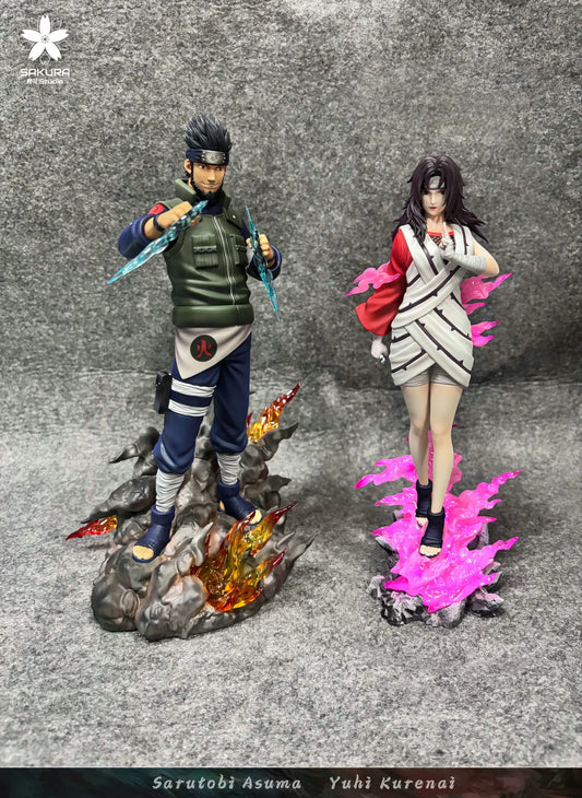 Naruto Sakura Studio Asuma Sarutobi & Kurenai Yuhi Resin Statue
