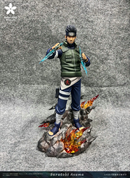 Naruto Sakura Studio Asuma Sarutobi & Kurenai Yuhi Resin Statue