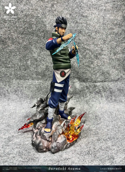 Naruto Sakura Studio Asuma Sarutobi & Kurenai Yuhi Resin Statue