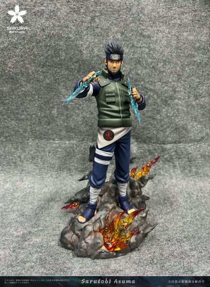 Naruto Sakura Studio Asuma Sarutobi & Kurenai Yuhi Resin Statue