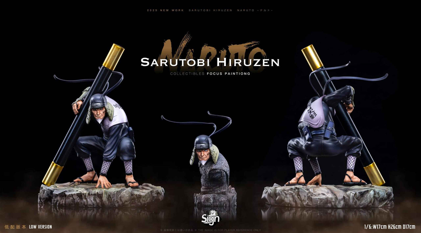 Naruto Sign Studio Sarutobi Hiruzen Resin Statue