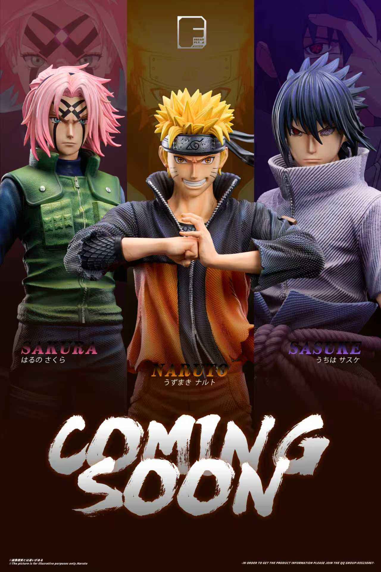 Naruto Dream Fly Studio Uzumaki Naruto & Uchiha Sasuke & Sakura Haruno 1/6 Resin Statue