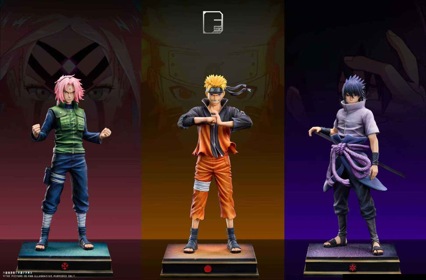 Naruto Dream Fly Studio Uzumaki Naruto & Uchiha Sasuke & Sakura Haruno 1/6 Resin Statue