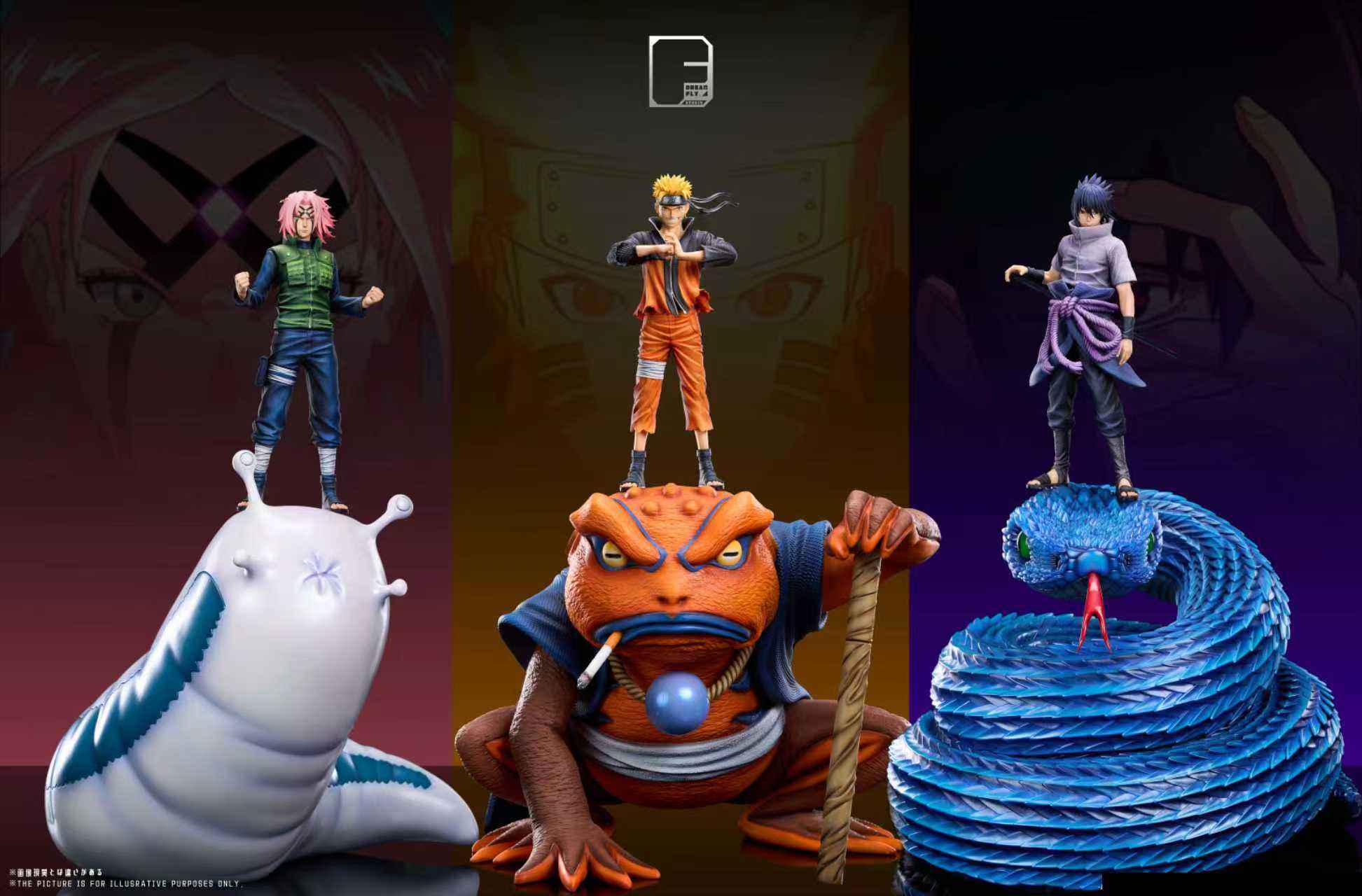 Naruto Dream Fly Studio Uzumaki Naruto & Uchiha Sasuke & Sakura Haruno 1/6 Resin Statue