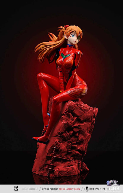 Neo Genesis Evangelion Instant Noodles Cat Studio Soryu Asuka Langley Resin Statue