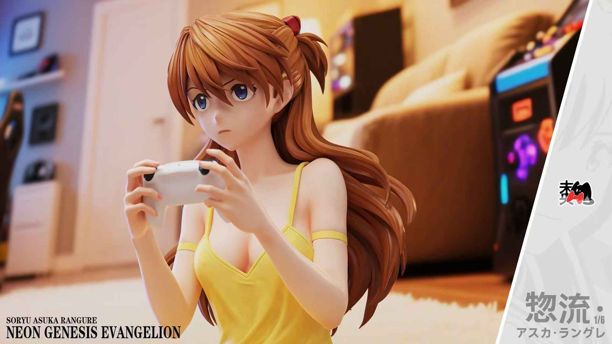 Neo Genesis Evangelion Wei Yang Studio Soryu Asuka Langley Game Console 1/6 Resin Statue