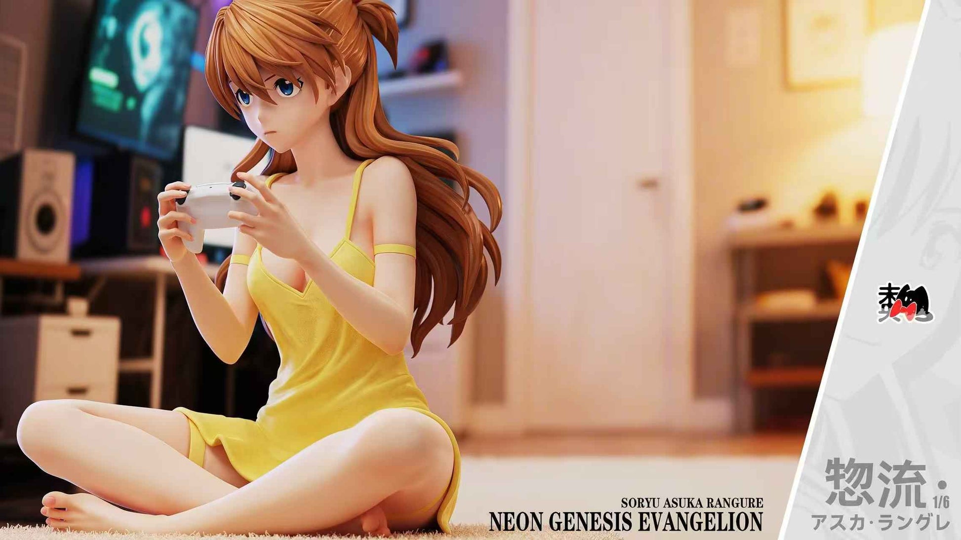 Neo Genesis Evangelion Wei Yang Studio Soryu Asuka Langley Game Console 1/6 Resin Statue