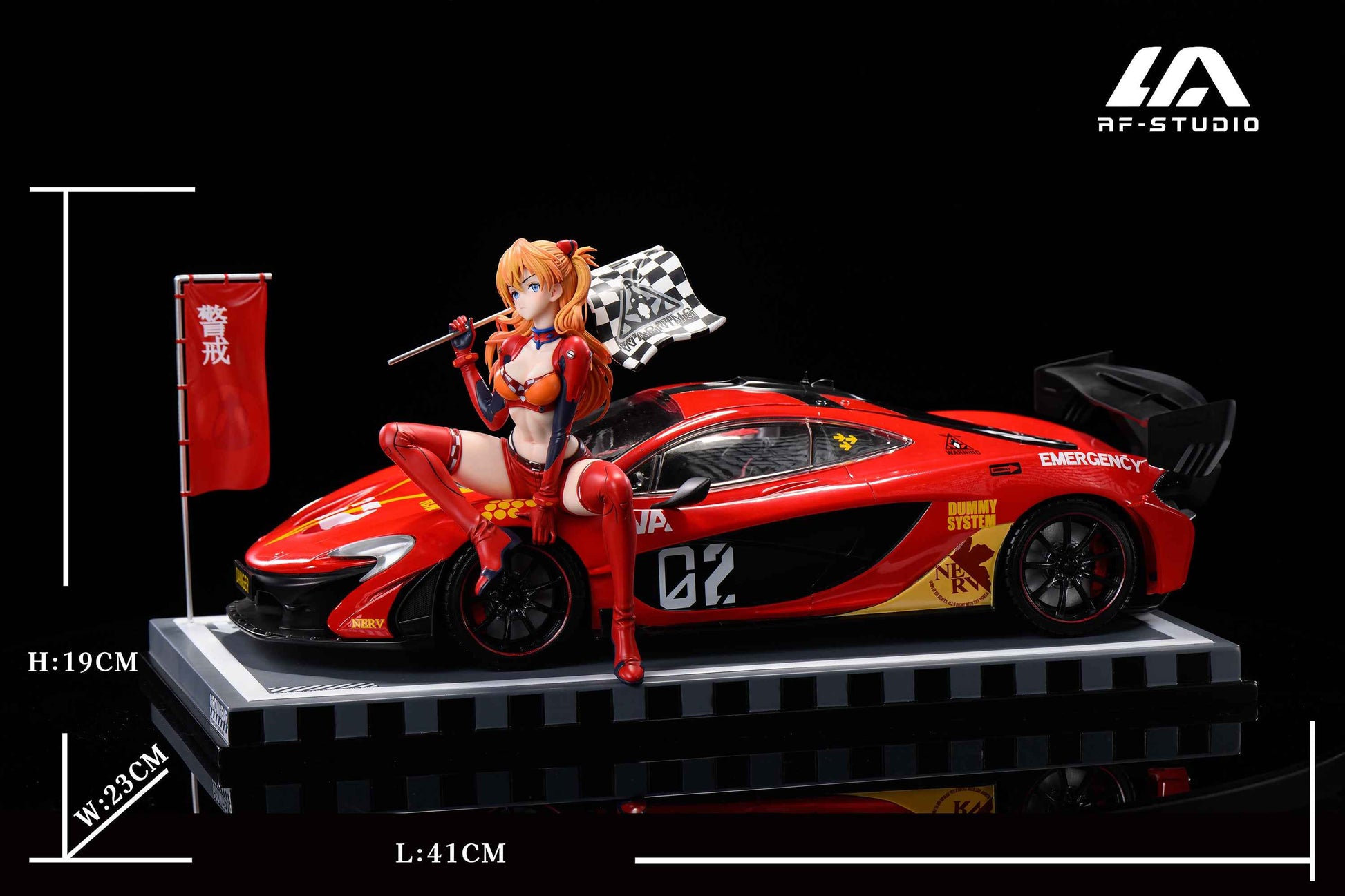Neon Genesis Evangelion AF Studio Soryu Asuka Langley McLaren Sports Car 1/6 Resin Stautue