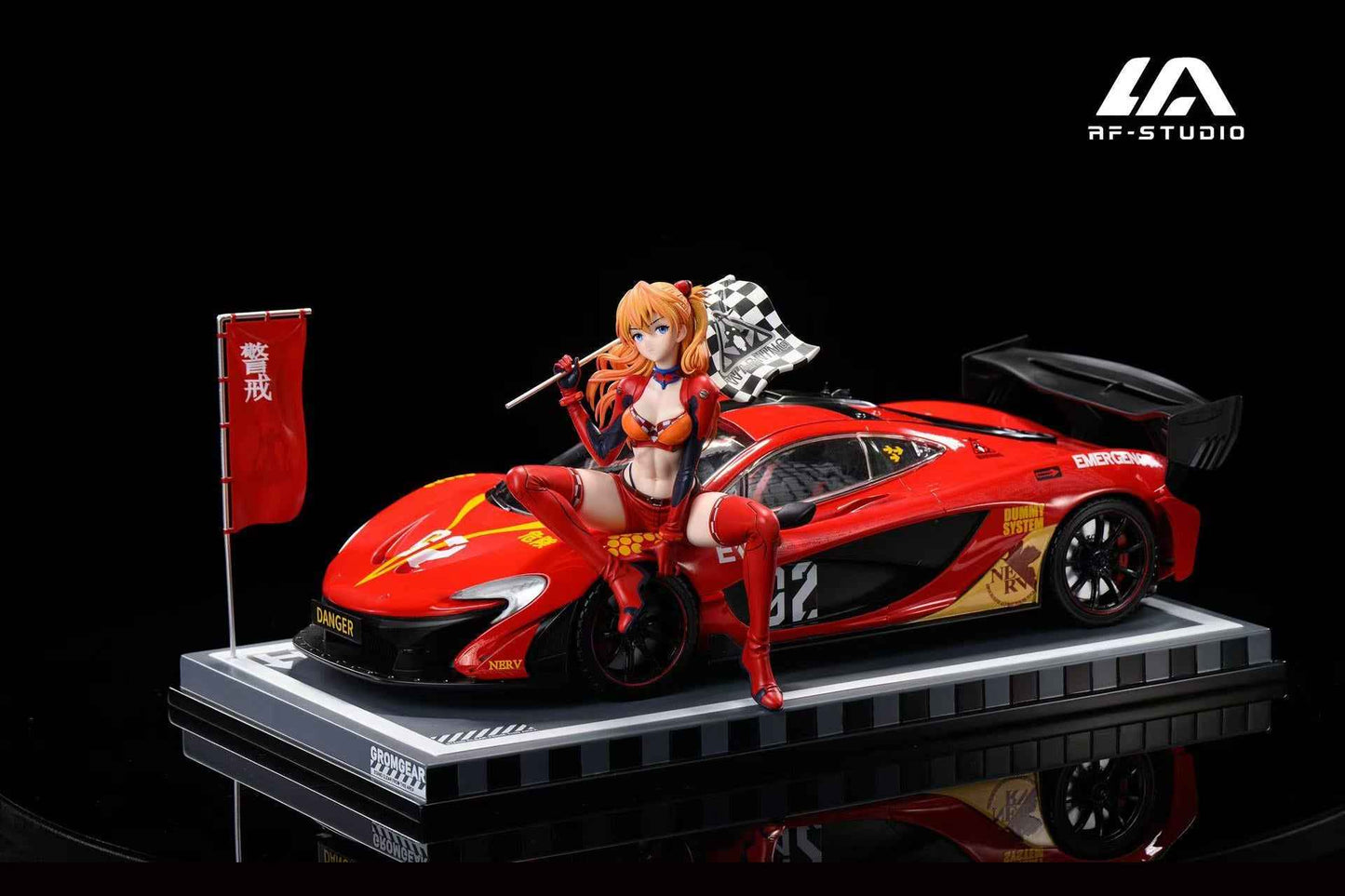 Neon Genesis Evangelion AF Studio Soryu Asuka Langley McLaren Sports Car 1/6 Resin Stautue