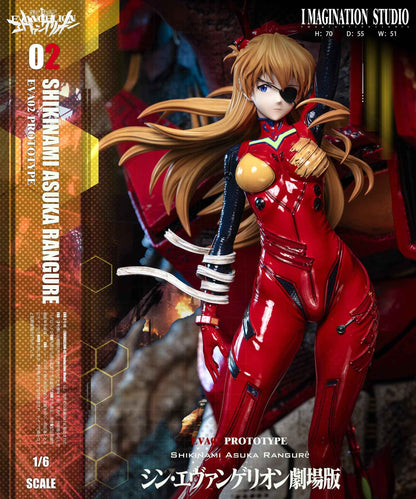 Neon Genesis Evangelion Imagination Studio Soryu Asuka Langley & Ayanami Rei Resin Statue