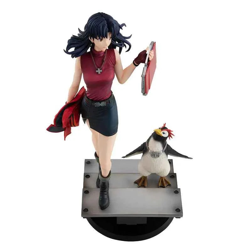 Neon Genesis Evangelion MegaHouse GALS Series Rebuild of Evangelion Misato Katsuragi & Penpen Licensed PVC Figure