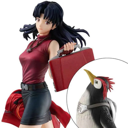 Neon Genesis Evangelion MegaHouse GALS Series Rebuild of Evangelion Misato Katsuragi & Penpen Licensed PVC Figure
