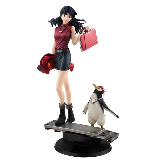 Neon Genesis Evangelion MegaHouse GALS Series Rebuild of Evangelion Misato Katsuragi & Penpen Licensed PVC Figure