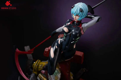 Neon Genesis Evangelion Origin Studio Black Combat Suit Ayanami Rei Resin Statue