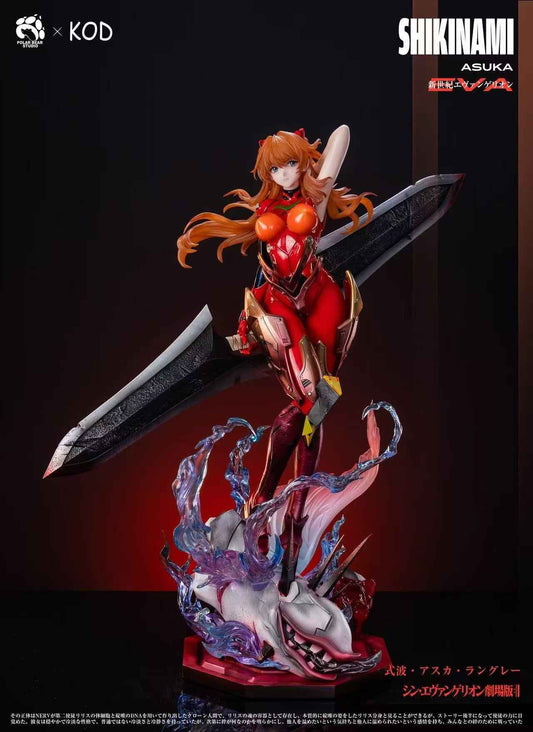 Neon Genesis Evangelion Polar Bear & KOD Studio Soryu Asuka Langley 1/4 Resin Statue