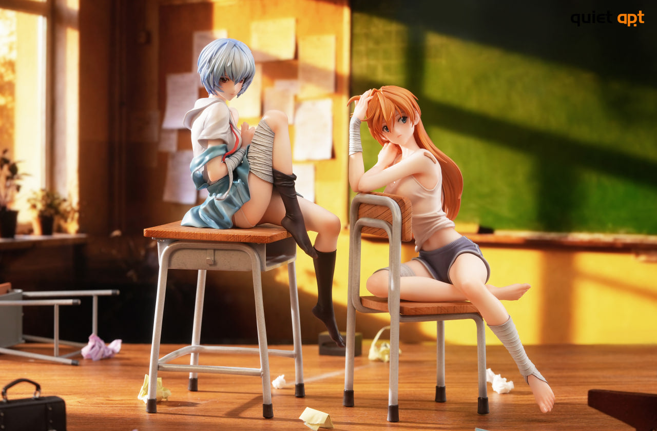 Neon Genesis Evangelion QuietArt Studio Ayanami Rei & Soryu Asuka Langley 1/6 Resin Statue