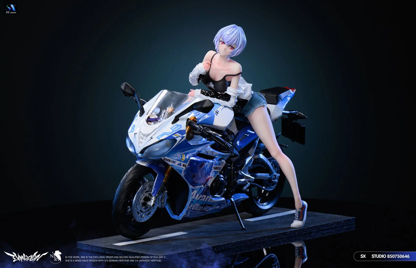 Neon Genesis Evangelion SX Studio Motorcycle Girl Ayanami Rei Resin Statue