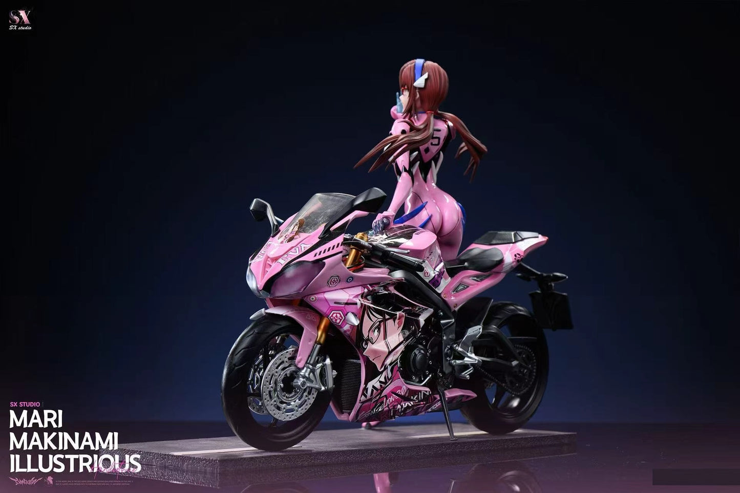 Neon Genesis Evangelion SX Studio Motorcycle Girl Mari Makinami Illustrious 1/6 Resin Statue
