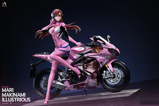 Neon Genesis Evangelion SX Studio Motorcycle Girl Mari Makinami Illustrious 1/6 Resin Statue
