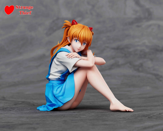 Neon Genesis Evangelion Strange Thief Studio School Uniform Soryu Asuka Langley & Ayanami Rei Resin Statue