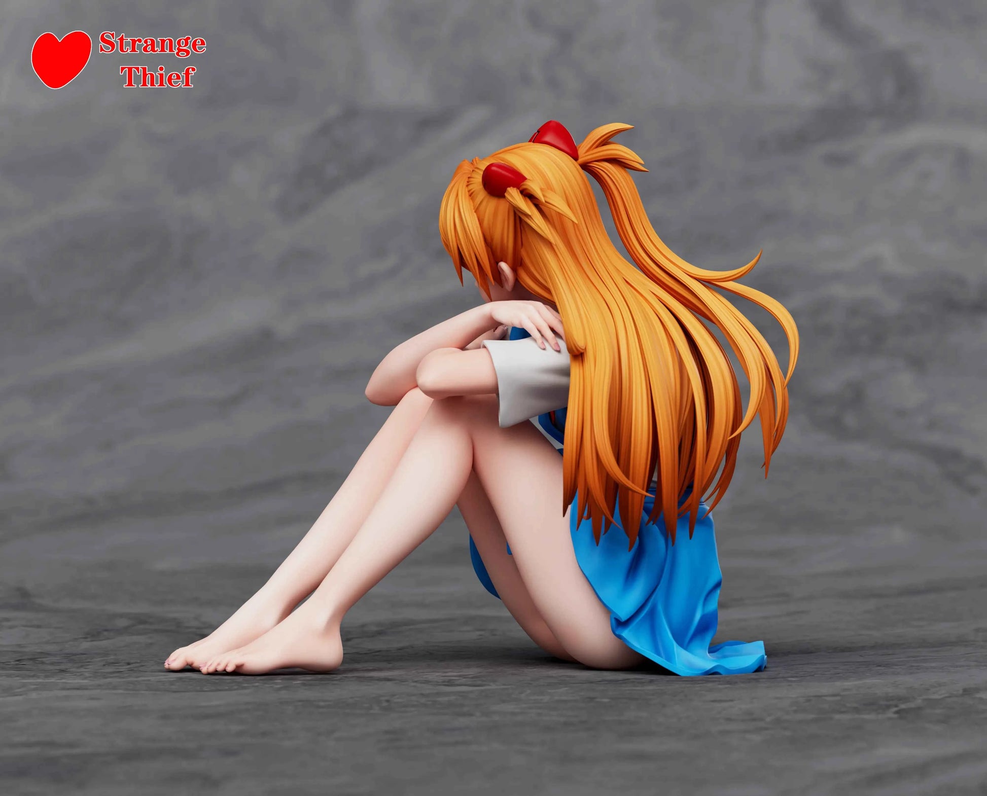 Neon Genesis Evangelion Strange Thief Studio School Uniform Soryu Asuka Langley & Ayanami Rei Resin Statue