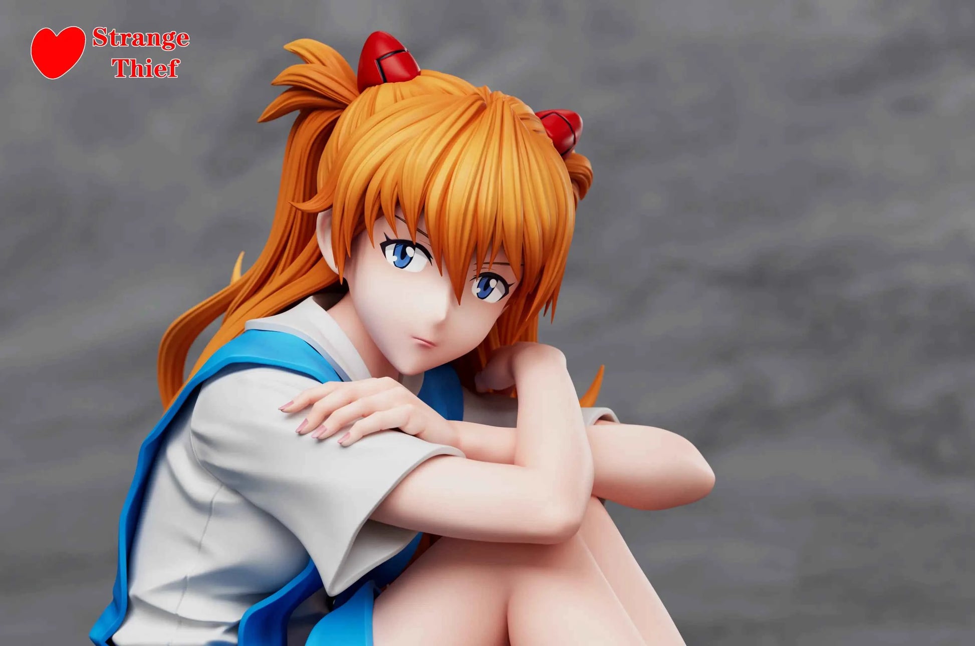 Neon Genesis Evangelion Strange Thief Studio School Uniform Soryu Asuka Langley & Ayanami Rei Resin Statue