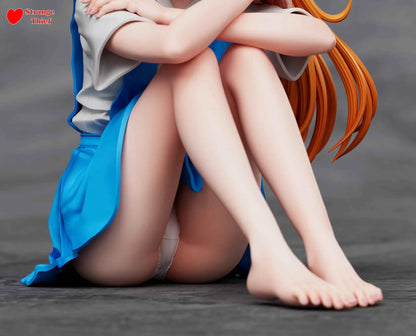 Neon Genesis Evangelion Strange Thief Studio School Uniform Soryu Asuka Langley & Ayanami Rei Resin Statue
