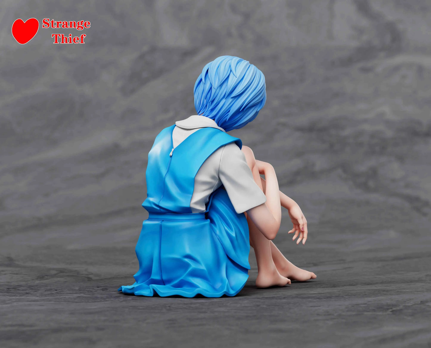 Neon Genesis Evangelion Strange Thief Studio School Uniform Soryu Asuka Langley & Ayanami Rei Resin Statue