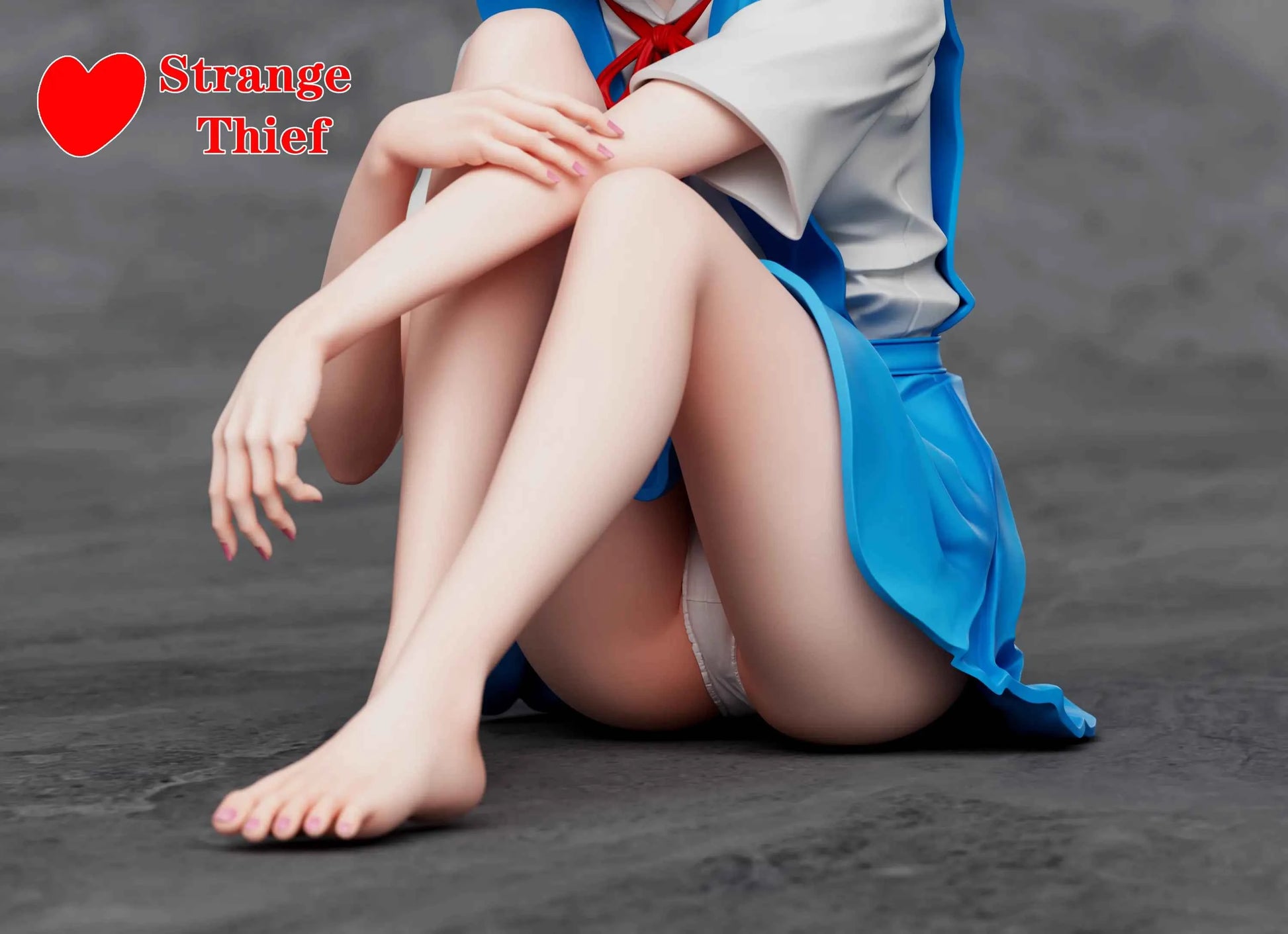 Neon Genesis Evangelion Strange Thief Studio School Uniform Soryu Asuka Langley & Ayanami Rei Resin Statue