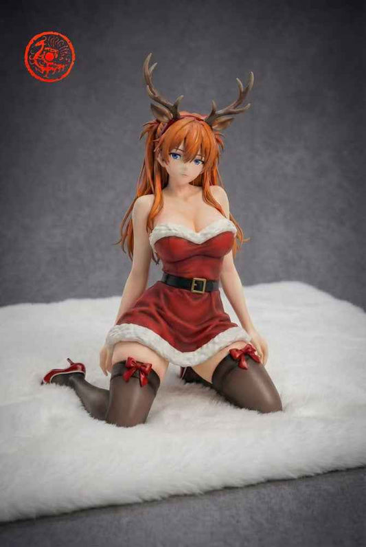 Neon Genesis Evangelion ZQ Studio Christmas Ayanami Rei & Soryu Asuka Langley 1/6 Resin Statue