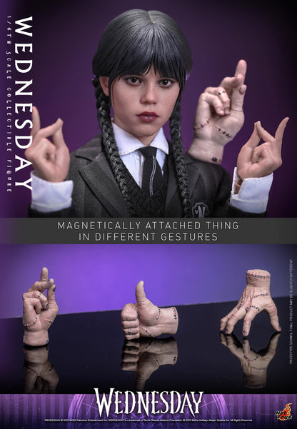 Netflix Series Wednesday Hot Toys Nevermore Academy Outfit Wednesday TMS135 Licensed Action Figure