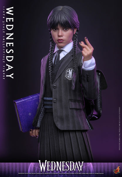 Netflix Series Wednesday Hot Toys Nevermore Academy Outfit Wednesday TMS135 Licensed Action Figure