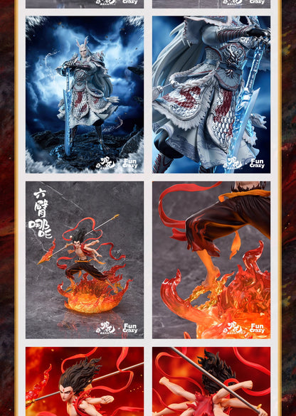 Nezha FunCrazy Nezha & Spirit Pearl & Young Nezha & Ao Bing & Shen Gongbao & Taiyi Zhenren & Ao Guang & Six-Armed Nezha Set Licensed PVC Figure
