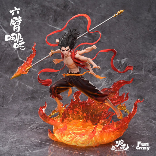 Nezha FunCrazy Nezha & Spirit Pearl & Young Nezha & Ao Bing & Shen Gongbao & Taiyi Zhenren & Ao Guang & Six-Armed Nezha Set Licensed PVC Figure