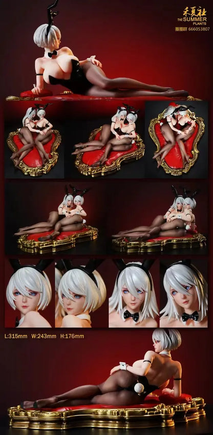 NieR: Automata The Summer Plants Studio Bunny Girl A2 & 2B Resin Statue