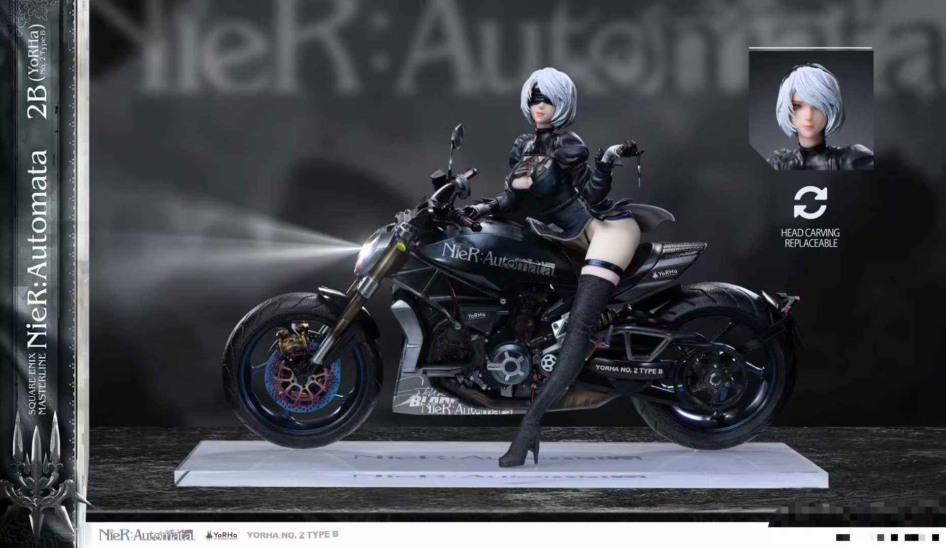 NieR: Automata Aetheria & SX Studio Motorcycle NieR 2B 1/6 Resin Statue