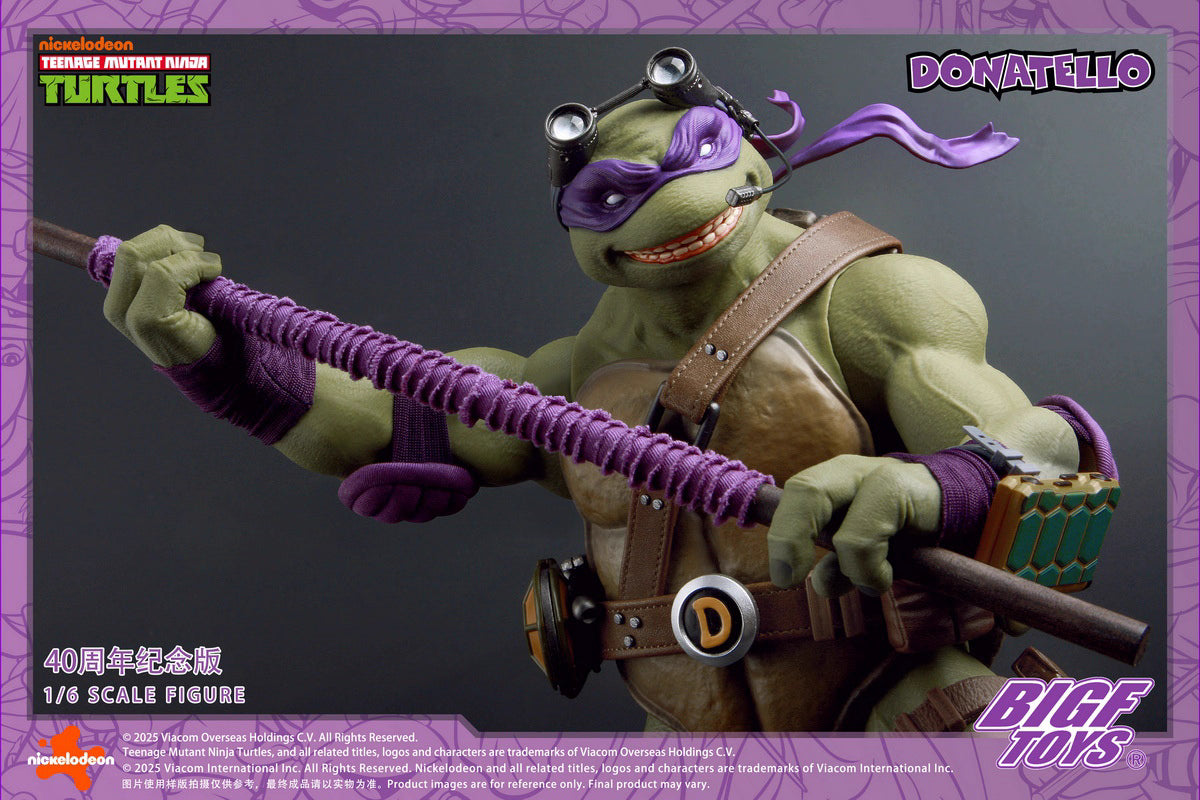 Ninja Turtles BIGFTOYS Donatello 40th Anniversary BIGF-003 Licensed Action Figure