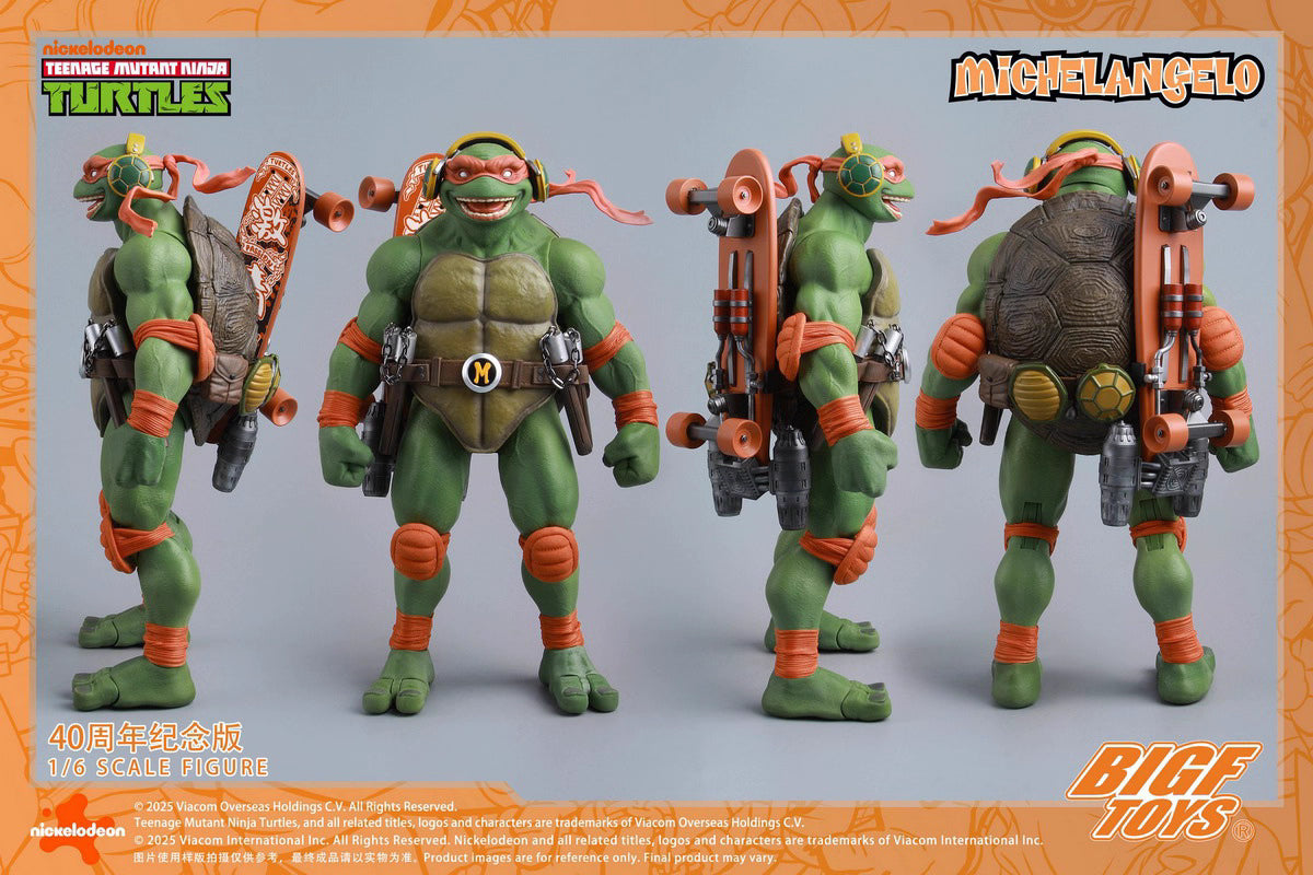 Ninja Turtles BIGFTOYS Michelangelo 40th Anniversary BIGF-004 Licensed Action Figure