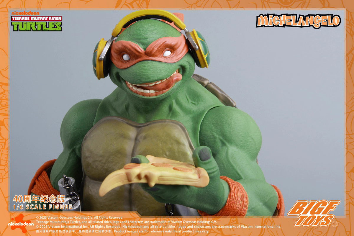 Ninja Turtles BIGFTOYS Michelangelo 40th Anniversary BIGF-004 Licensed Action Figure