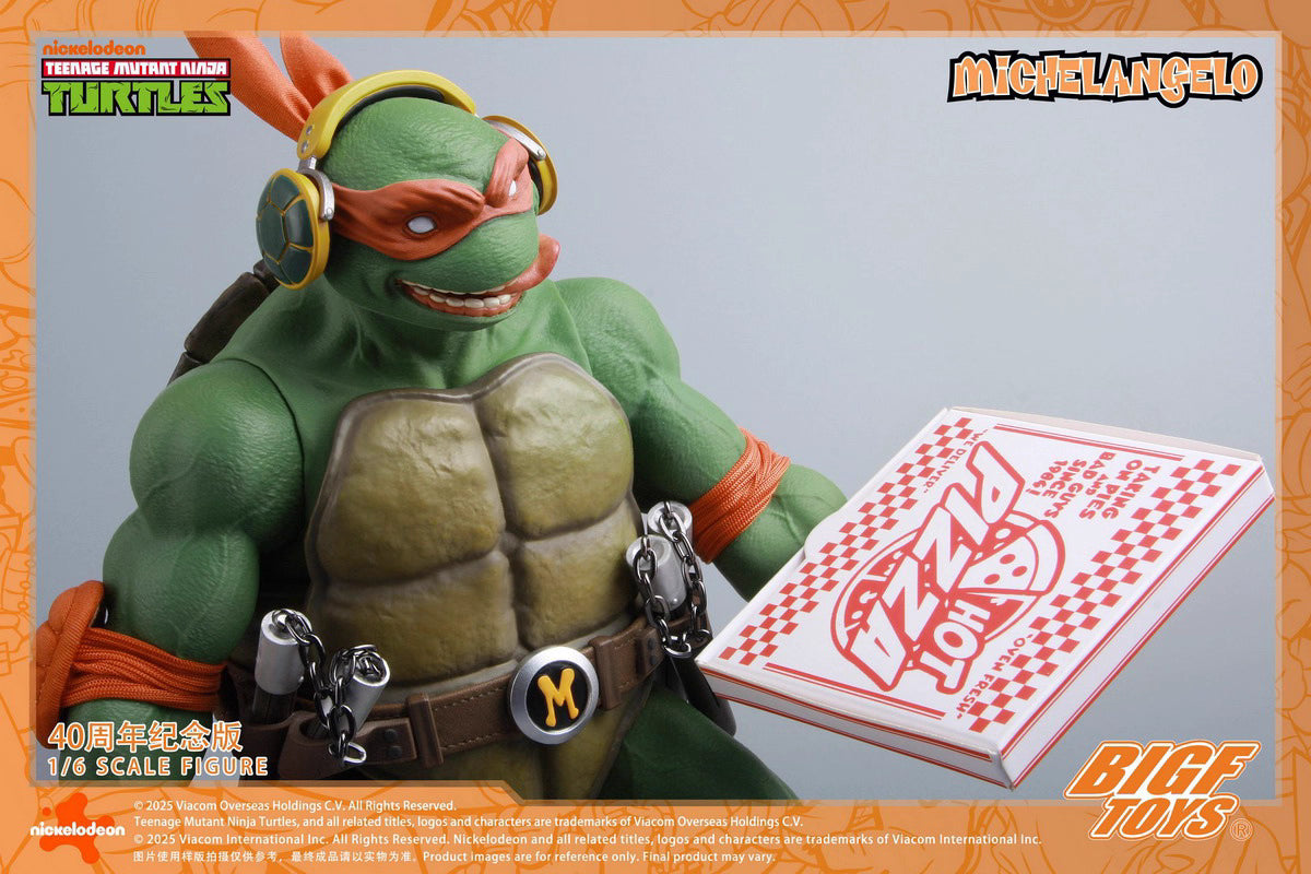 Ninja Turtles BIGFTOYS Michelangelo 40th Anniversary BIGF-004 Licensed Action Figure